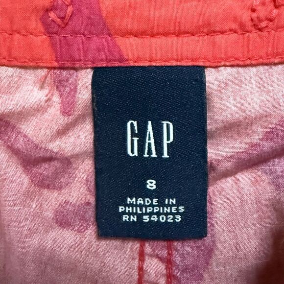 GAP Tropical Print Shorts Orange Purple Pink Summer Vacation 8 - Picture 7 of 10